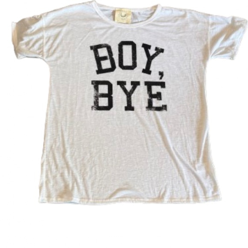 “Boy Bye” white t-shirt size Large